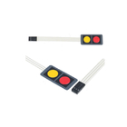 赤くおよび黄色の2ボタンのマトリックスDIYの膜のキーパッド