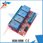 Arduino のための軽量の 4 チャンネルのリレー モジュール、赤い板