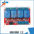 Arduino のための軽量の 4 チャンネルのリレー モジュール、赤い板