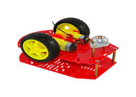 赤い/黄色色の二輪駆動のArduino車のロボット複数の穴
