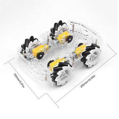 4WDプラスチック透明な車輪Mecanumのためのスマートな車のシャーシのキット